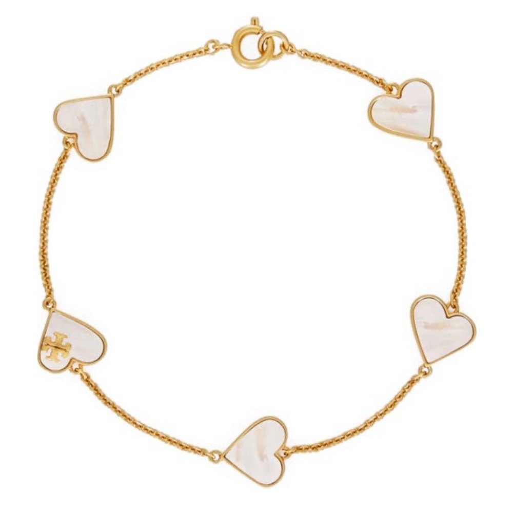 Tory Burch Love Pearl Heart Bracelet
